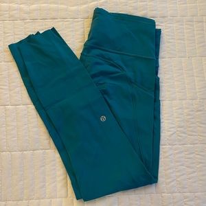 LULULEMON Teal Fast and Free 25” Legging